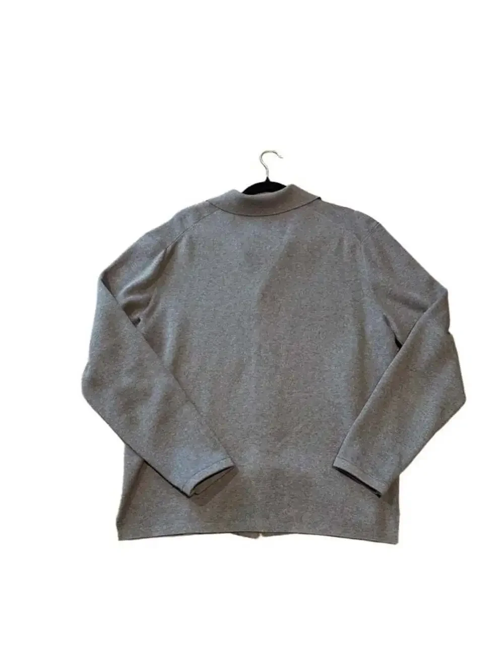 Banana Republic Organic Cotton Knit Overshirt Shacket Camp Collar Gray Men's M